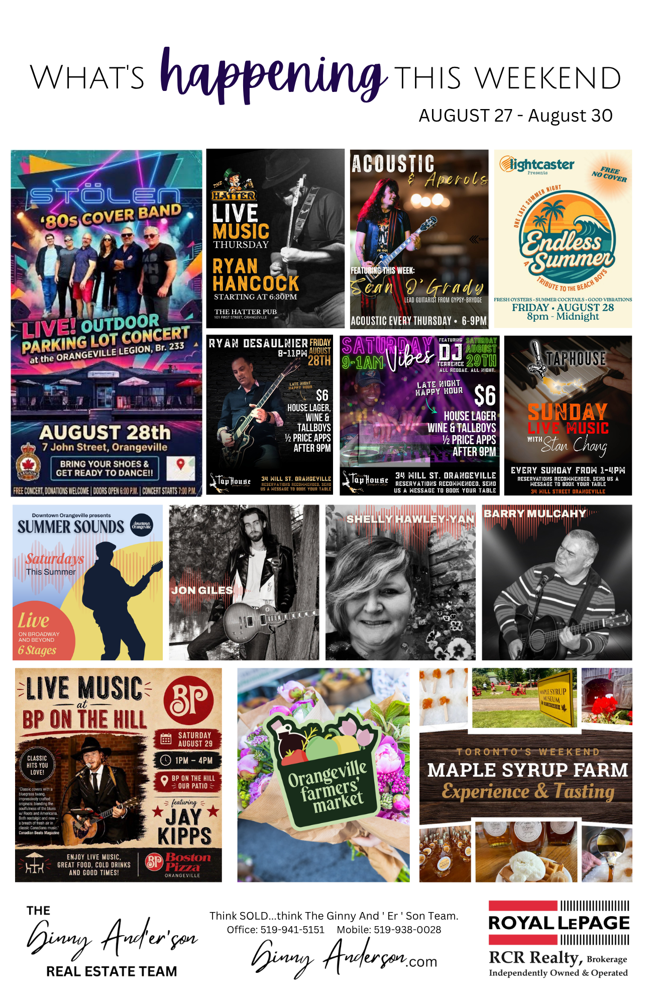 🎶 What’s Happening In & Around Orangeville | August 27–30